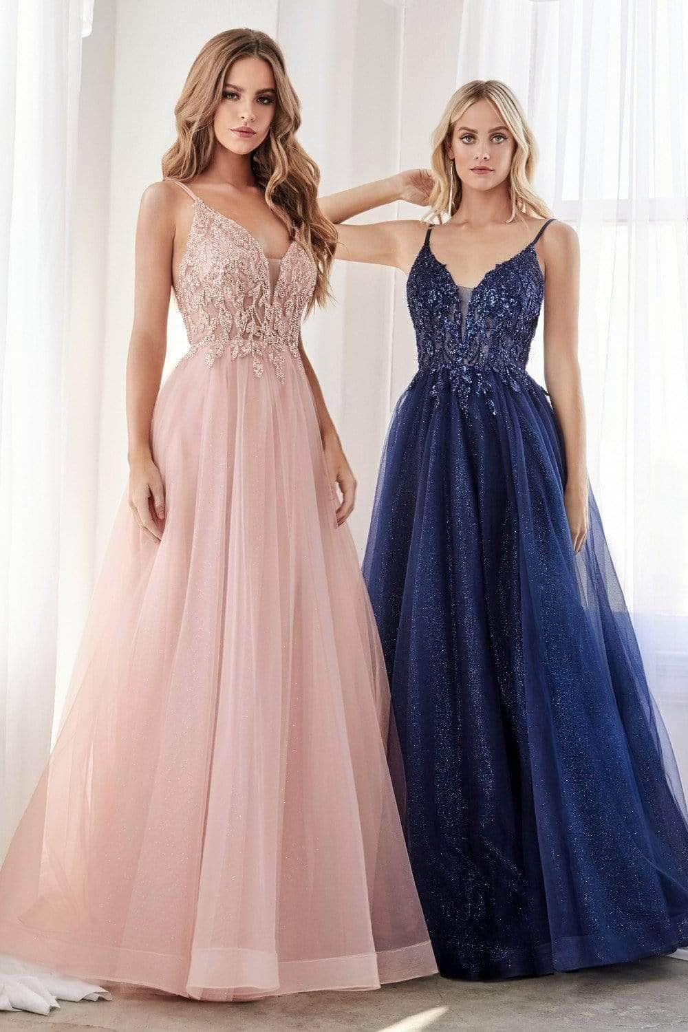 Ladivine CD0154 - Beaded A-Line Junior Prom Dress - Prom