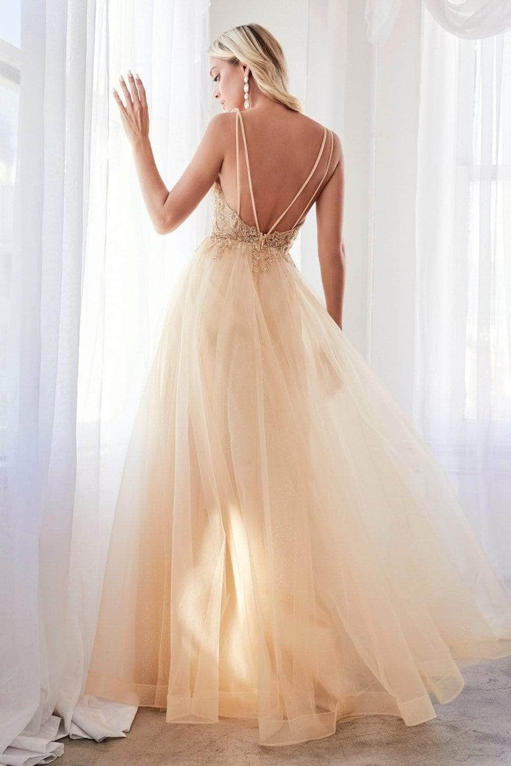 Ladivine CD0154 - Beaded A-Line Junior Prom Dress - Prom