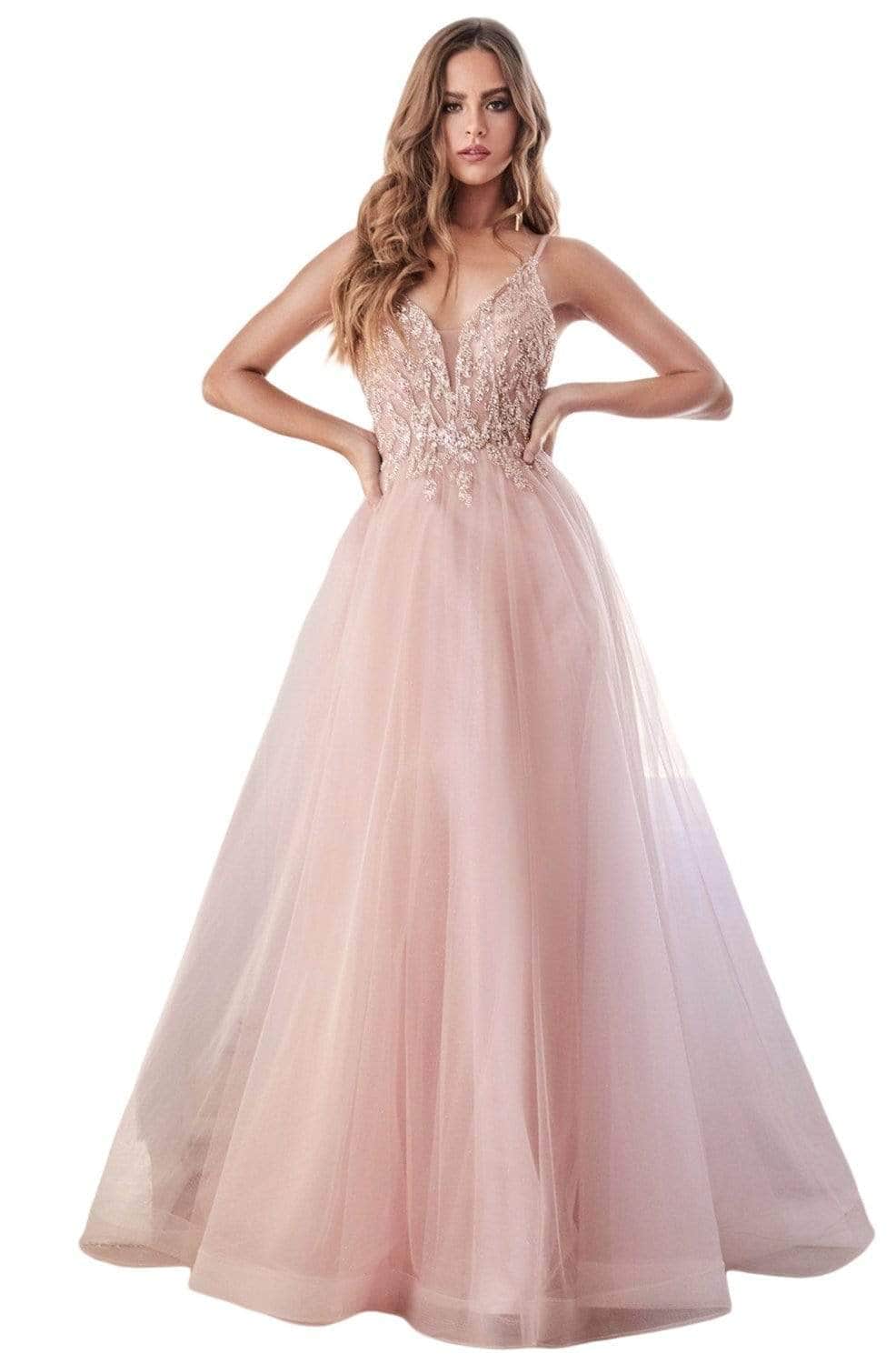 Ladivine CD0154 - Beaded A-Line Junior Prom Dress - Prom