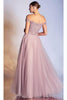 Ladivine CD0177 - Glittering A-Line Gown with Metallic Lace - Prom