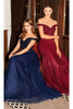 Ladivine CD0177 - Glittering A-Line Gown with Metallic Lace - Prom