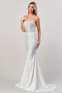 Ladivine CD0179 - Rhinestone Beaded Long Evening Gown - Prom