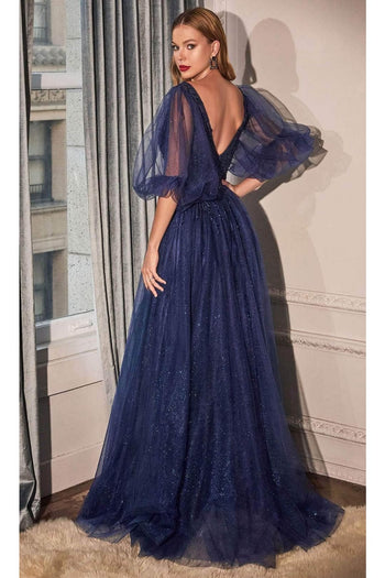 Ladivine CD0182 - Lace Detailed Evening Formal Dress - Prom