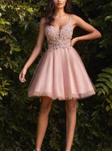 Ladivine CD0190 - Beaded Short Cocktail Dress