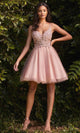 Ladivine CD0190 - Beaded Short Cocktail Dress - Prom