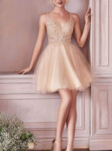 Ladivine CD0190 - Beaded Short Cocktail Dress