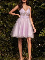 Ladivine CD0190 - Beaded Short Cocktail Dress