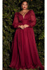 Ladivine CD0192 - Chiffon Dress with Bishop Sleeves - Prom