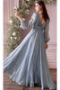 Ladivine CD0192 - Chiffon Dress with Bishop Sleeves - Prom