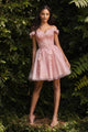 Ladivine CD0194 - Floral Short Prom Dress - Prom