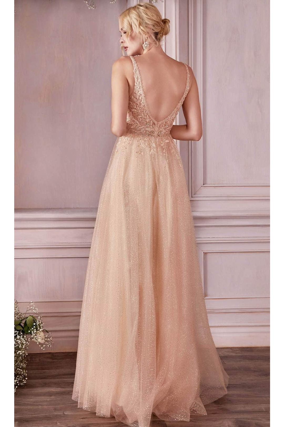 Ladivine CD0196 - Layered Tulle A-Line Prom Gown - Prom