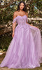 Ladivine by cinderella divine Dresses - Ladivine CD0198 Lace A-Line Cocktail Dress - Prom