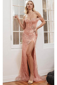 Ladivine CD0203 – Off-Shoulder Embellished Prom Gown - Prom