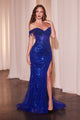 Ladivine CD0203 – Off-Shoulder Embellished Prom Gown - Prom