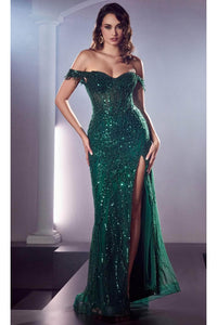 Ladivine CD0203 – Off-Shoulder Embellished Prom Gown - Prom