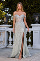 Ladivine CD0203 Sheer Bodice Sweetheart Prom Sequin Gown - SAGE / XS - Dress