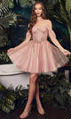 Ladivine CD0211 - Off-Shoulder Corset Gown - Prom