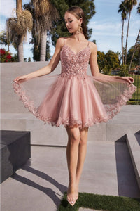 Ladivine CD0213 Spaghetti Strap A-line Birthday Party Dress - Dress