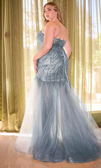 Ladivine CD0214C - V-Neck Mermaid Evening Gown - Prom