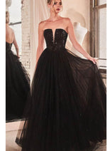 Ladivine CD0217 - Strapless Beaded A-Line Prom Gown
