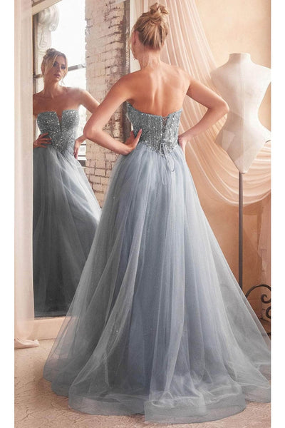 Ladivine CD0217 - Strapless Beaded A-Line Prom Gown - Prom