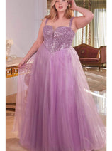 Ladivine CD0217 - Strapless Beaded A-Line Prom Gown