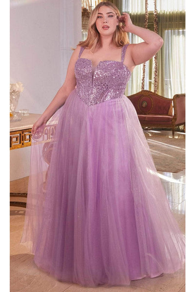 Ladivine CD0217 - Strapless Beaded A-Line Prom Gown - Prom