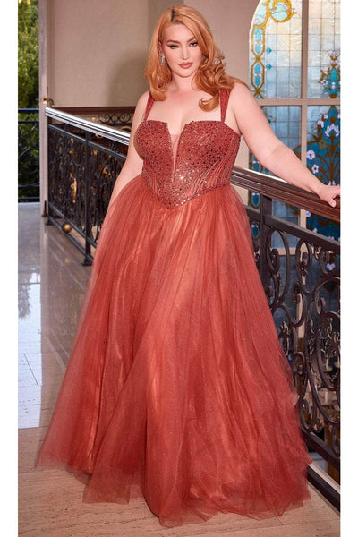 Ladivine CD0217 - Strapless Beaded A-Line Prom Gown - Prom