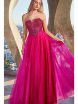 Ladivine CD0217 - Strapless Beaded A-Line Prom Gown