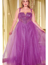 Ladivine CD0217 - Strapless Beaded A-Line Prom Gown