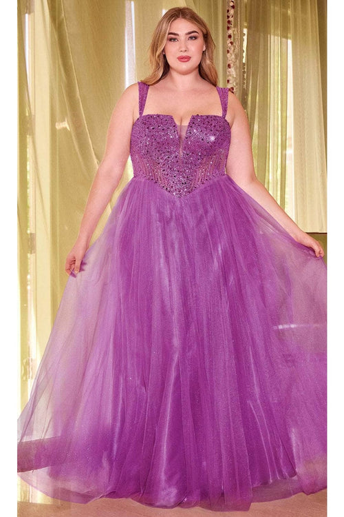 Ladivine CD0217 - Strapless Beaded A-Line Prom Gown - Prom