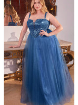 Ladivine CD0217 - Strapless Beaded A-Line Prom Gown