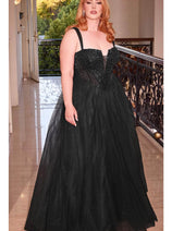 Ladivine CD0217 - Strapless Beaded A-Line Prom Gown