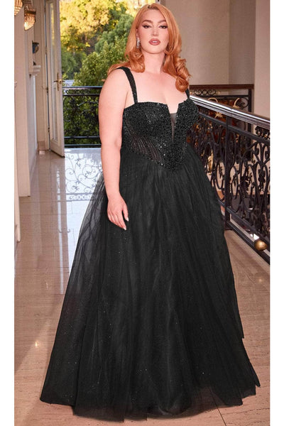 Ladivine CD0217 - Strapless Beaded A-Line Prom Gown - Prom