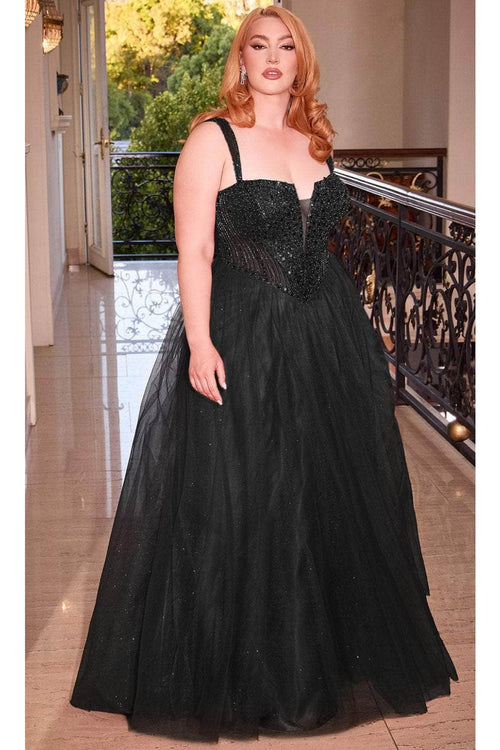 Ladivine CD0217 - Strapless Beaded A-Line Prom Gown - Prom