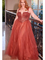 Ladivine CD0217C - Sparkling Basque Evening Gown