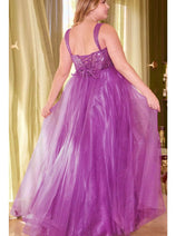 Ladivine CD0217C - Sparkling Basque Evening Gown