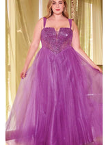 Ladivine CD0217C - Sparkling Basque Evening Gown