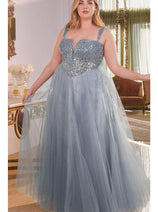 Ladivine CD0217C - Sparkling Basque Evening Gown