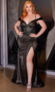 Ladivine CD0219C - Cold Shoulder V-Neck Gown - Prom