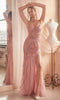 Ladivine CD0220 – Beaded Scoop Neck Prom Gown - Blossom Pink / 2 - Prom