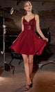 Ladivine CD0226 Mid Thigh a Line Cocktail Dress - Prom