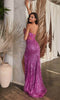 Ladivine CD0227 - Sequined V-Neck Prom Gown with Plunge - Prom