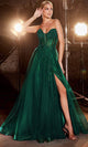 Ladivine by Cinderella Divine Dresses - Ladivine CD0230 Embellished Appliqué A-Line Gown - Prom