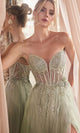 Ladivine by Cinderella Divine Dresses - Ladivine CD0230 Embellished Appliqué A-Line Gown - Prom