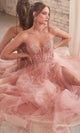 Ladivine by Cinderella Divine Dresses - Ladivine CD0230 Embellished Appliqué A-Line Gown - Prom