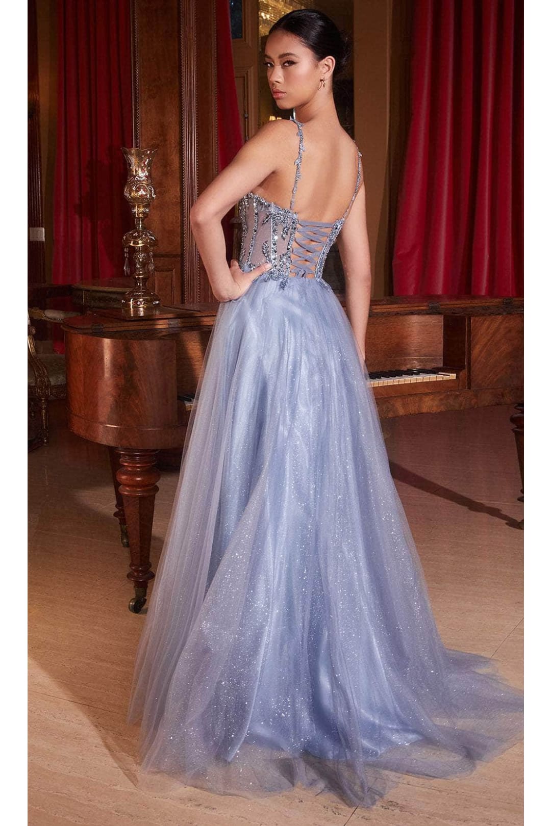 Ladivine CD0234 - Illusion Sweetheart Prom Dress - Prom