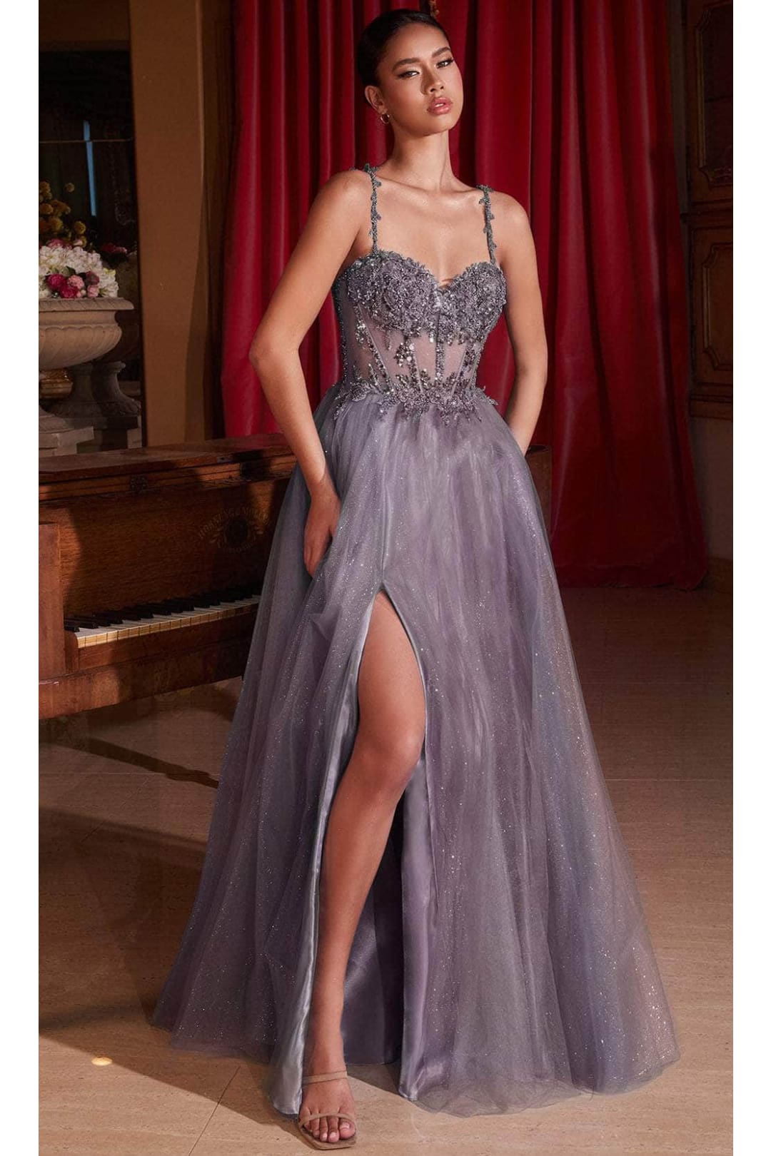 Ladivine CD0234 - Illusion Sweetheart Prom Dress - Prom