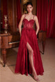 Ladivine CD0234 Sleeveless Corset Lace Applique Red Carpet Gown - RED / 2 - Dress