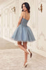 Ladivine CD0236 Sleeveless Glitter Hoco Dress W/ Ribbon Straps - Dress